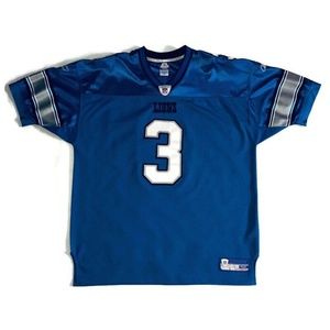 Joey Harrington Lions Men's 52 Reebok Blue Jersey